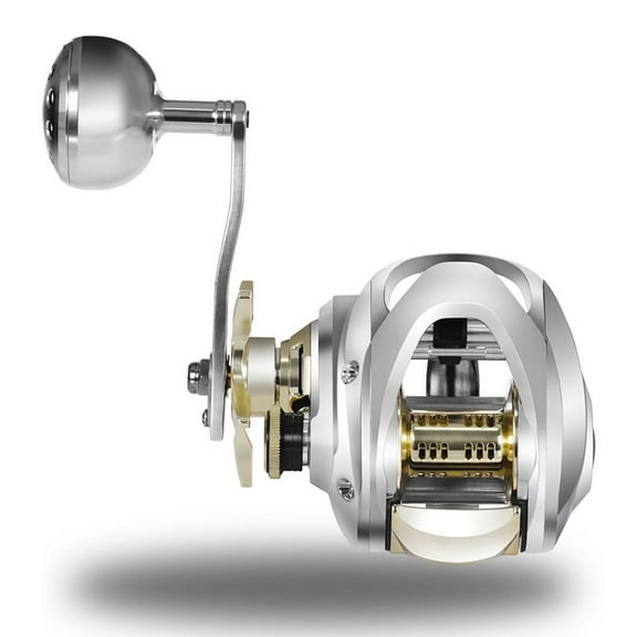 All Metal Body Drop Casting Reel Large Deep Seas Fishing Reel Salt Water Waterproof Left Hand