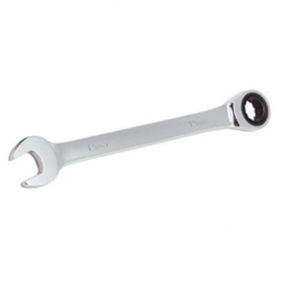 All Metal Construction Sleek Head Design Ratcheting Combination Wrench, 12 mm