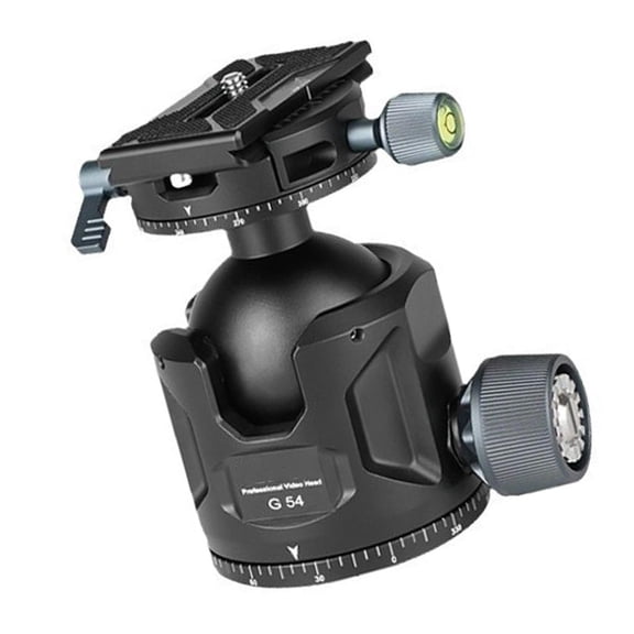 All Metal Damped Ball Head For DSLR Cameras 54mm Low Center Rotation Ballhead