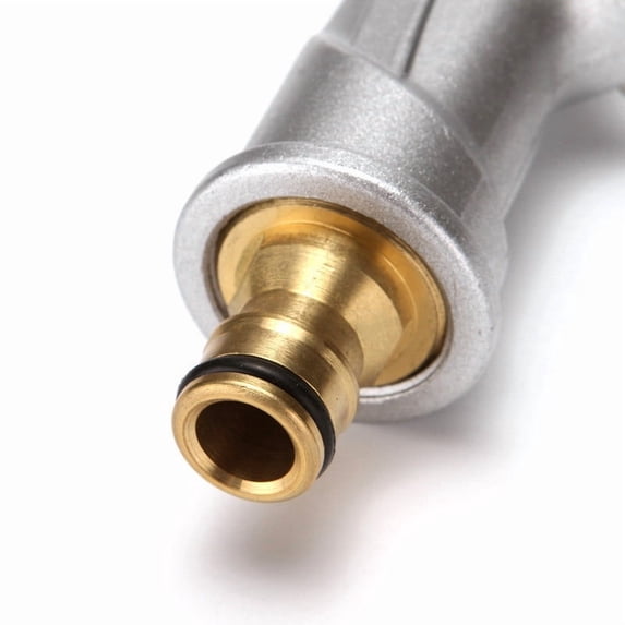 All-Metal Garden Hose Nozzle with Multi-Pattern Watering, Sturdy Alloy Body, Safe Lock, Ideal for Garden and Car Washing