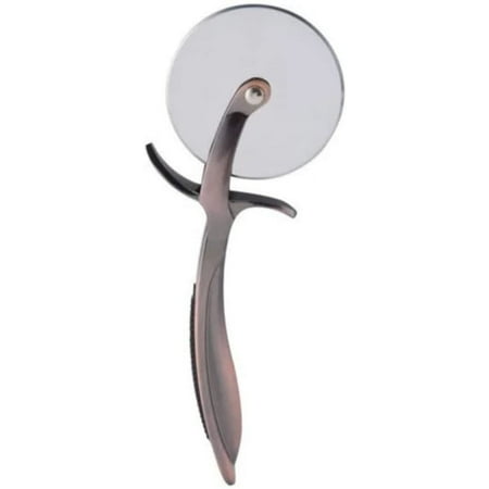All Metal Handle And Blade Heavy Duty Cuchillo Para Pizza Knife Cutter Zinc Alloy 7.5" Antique Bronze