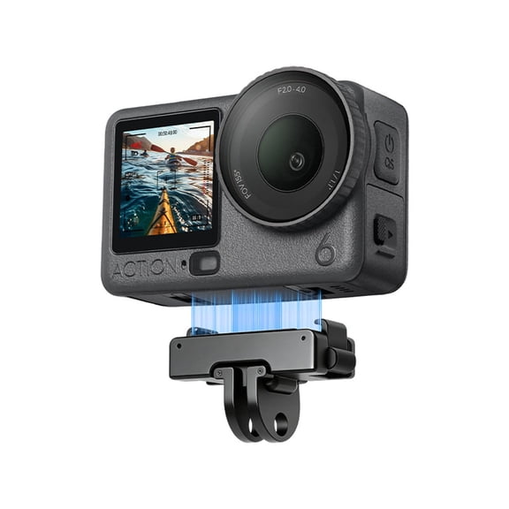 All-Metal Magnetic Camera Mounting Base for DJI Osmo Action 6, Quick Release Foldable Extension Mount with 1/4Inch Screw Hole and Two-claw interface Action Camera Accessory