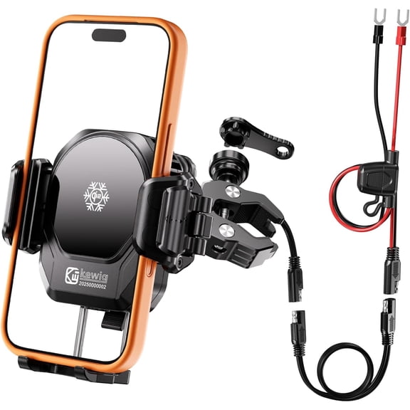 All Metal Motorcycle Cooling Phone Mount with Wireless & PD Charger