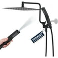 All Metal Rainfall Shower Head with Handheld, 12'' High Pressure Rain