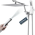 All Metal Rainfall Shower Head with Handheld Spray, 12'' High Pressure