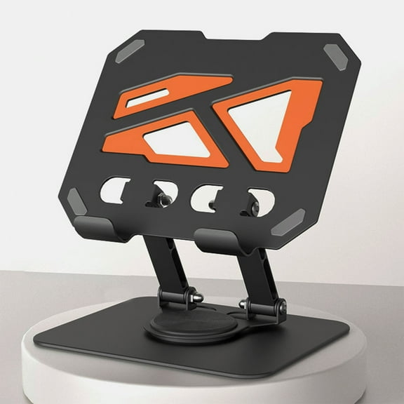 All Metal Tablet Stand, 360° Rotating, Foldable, Height Adjustable, Heat Dissipation, Desktop Holder for Work Gaming Video Chat