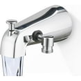 thumbnail image 1 of All Metal Tub Spout with Diverter Chrome, Fits 1/2” or 3/4" Threaded Pipes, Bathtub Faucet with Shower Diverter for Convenient Water Control, 1 of 11