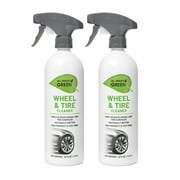 All Might Green Eco-Friendly Professional Grade Wheel & Tire Cleaner with Acid Free Formula, Car Wash Wheel Rim and Tire Cleaning Spray, Safe on Most Finishes, 24 Oz (2-Pack)