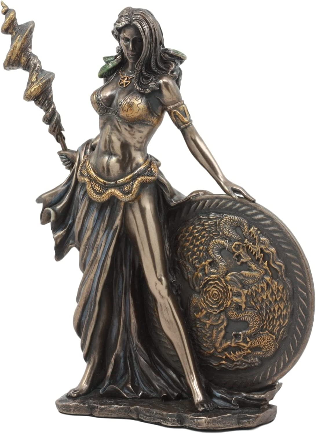 All Mother Goddess Holding Spear Shield Statue Norse Mythology Wife of ...