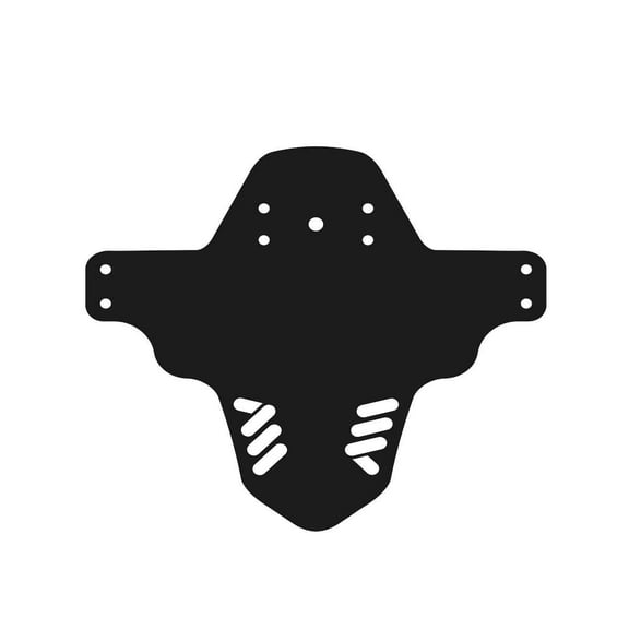 All Mountain Style Mud Guard; Black/White - AMSMG1BKWH