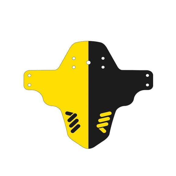 All Mountain Style Mud Guard; Yellow/Black - AMSMG1YWBK