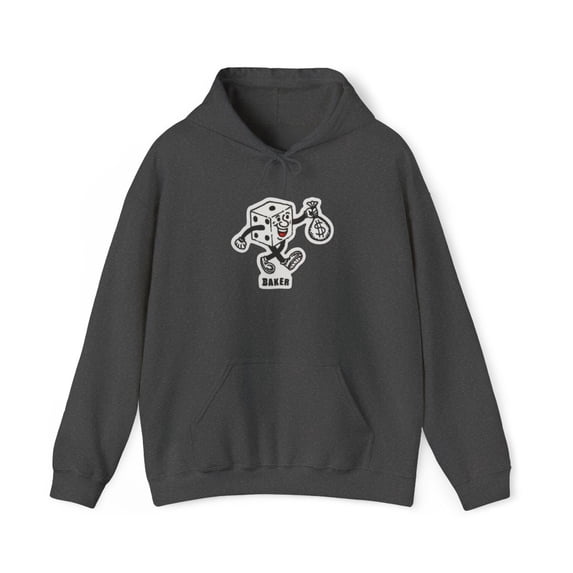 All My Homies Dice Baker Skateboard 2000s Vintage Classic Hoodie Print - 2XL / Dark Heather