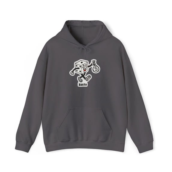 All My Homies Dice Baker Skateboard 2000s Vintage Classic Hoodie Print - Charcoal / 5XL