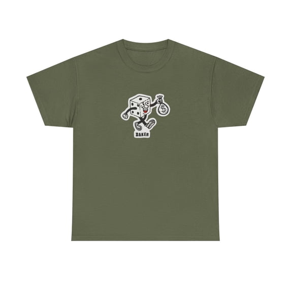 All My Homies Dice Baker Skateboard 2000s Vintage Classic T Shirt Print - Military Green / 3XL