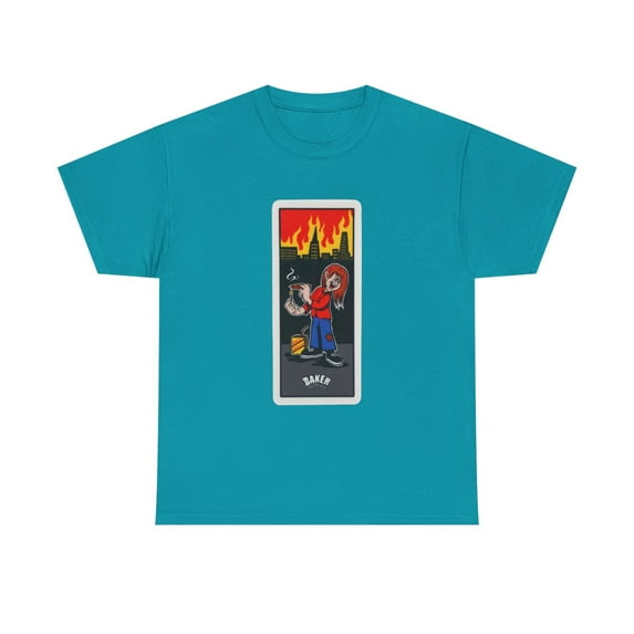 All My Homies Gas Baker Skateboard 2000s Vintage Classic T Shirt Design Print - Tropical Blue / 4XL