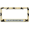thumbnail image 1 of All My Kids Have Paws Prints Dogs Cats Blue License Plate Tag Frame, Multiple Colors, 1 of 1