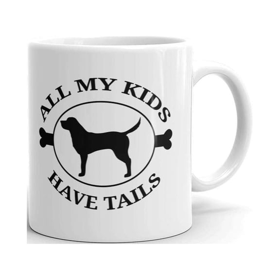 All My Kids Have Tails Labrador Dog Coffee Tea Ceramic Mug Office Work Cup Gift 11oz