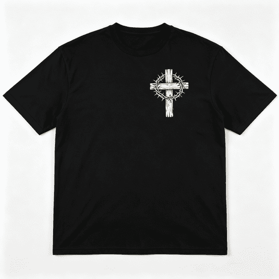 All My Role Models Went To Prison Christian Crown Of Thorns Cross Front Back Print Unisex T-Shirt