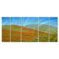 thumbnail image 1 of All My Walls 0040ME00007 Poppy Fields Wall Sculpture, Blue - Oversize, 1 of 5