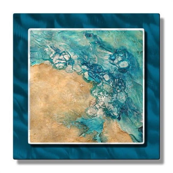 All My Walls 0072ME00014 Tide Pool Rising Wall Sculpture, Pink, Silver & White - Medium