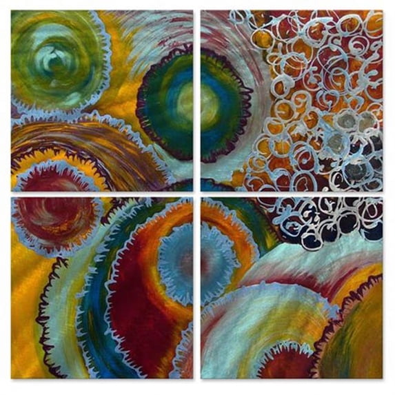 All My Walls 0115ME00035 Inside My Head SQI Metal Wall Art, Multi Color - Medium