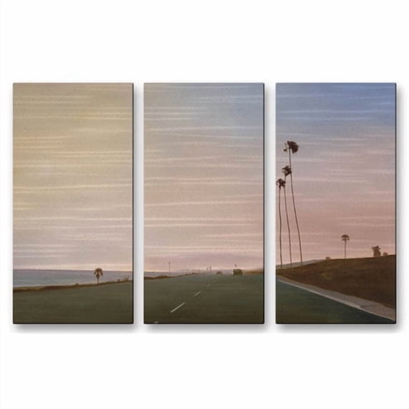 All My Walls 'California Road 10' by Relja Penezic 3 Piece Graphic Art Plaque Set