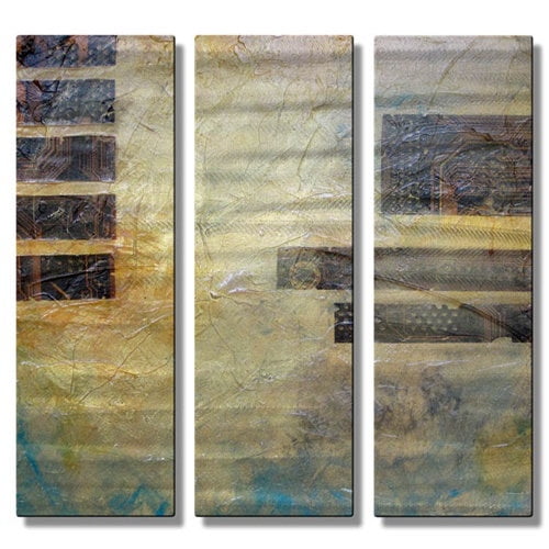 All My Walls 'Connect to Me' by Melissa Sherowski 3 Piece Painting Print Plaque Set