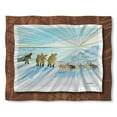 thumbnail image 1 of All My Walls HER00011 Winter Trek Wall Hanging, Brown, Blue & Yellow, 1 of 1