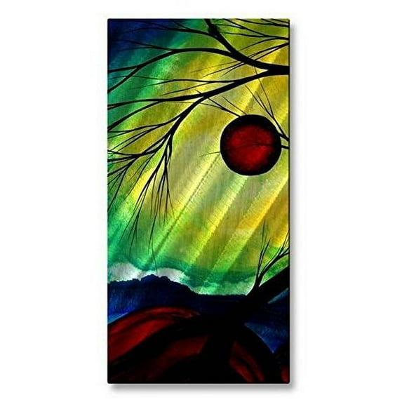 All My Walls Mad00181 Modern Metal Wall Sculpture Art Contemporary Home Decor Abstract Wall Hanging 23.5H x 12W