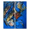 thumbnail image 1 of All My Walls 'Splay 22' by Wendy Morris 2 Piece Painting Print Plaque Set, 1 of 1