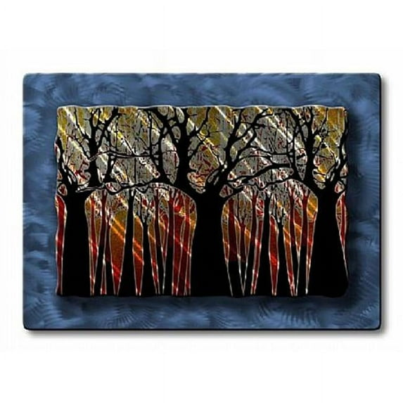 All My Walls TRE00001 Forest Ablaze Metal Wall Art