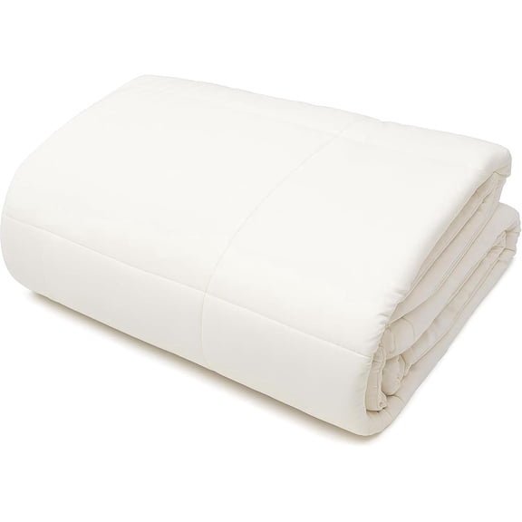 Organic Textiles All-Natural Australian Wool Bed Comforter with Organic Cotton Covering (Twin, Regular Fill)