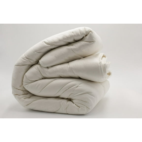 All-Natural Australian Wool Bed Comforter with Organic Cotton Covering (Twin Size, Regular Fill)