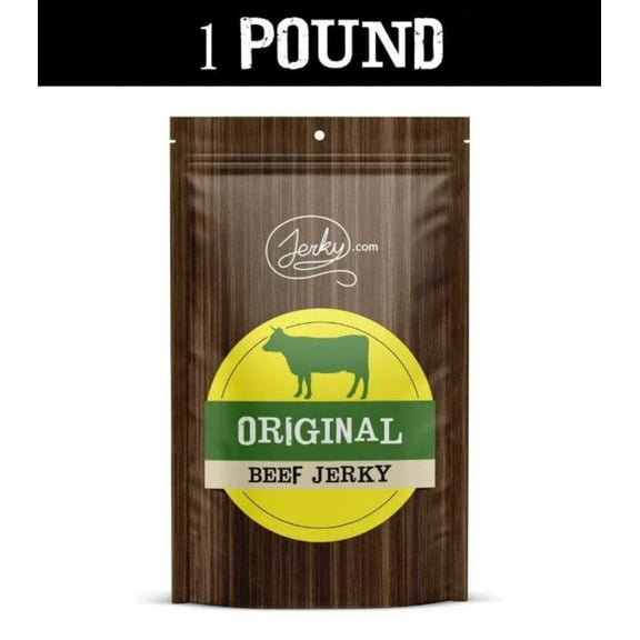 All Natural Original Beef Jerky - No Added Preservatives, No MSG or Nitrates - Bold & Peppery, 100% Lean Beef (1 Pound)