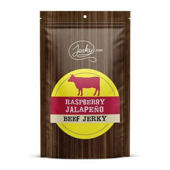 All Natural Raspberry Jalapeno Beef Jerky - No Added Preservatives, No MSG or Nitrates - Sweet & Spicy with a Tangy Kick, 100% Lean Beef (2.5 Ounce, Pack of 1)