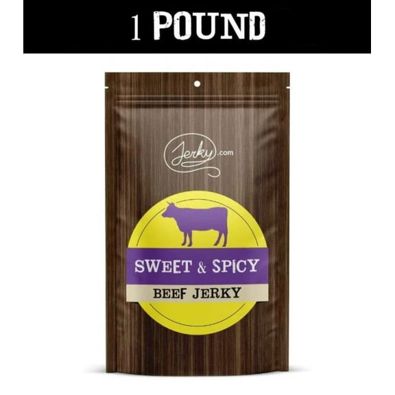All Sweet & Spicy Original Beef Jerky - No Added Preservatives, No MSG or Nitrates - Bold & Peppery, 100% Lean Beef (1 Pound)