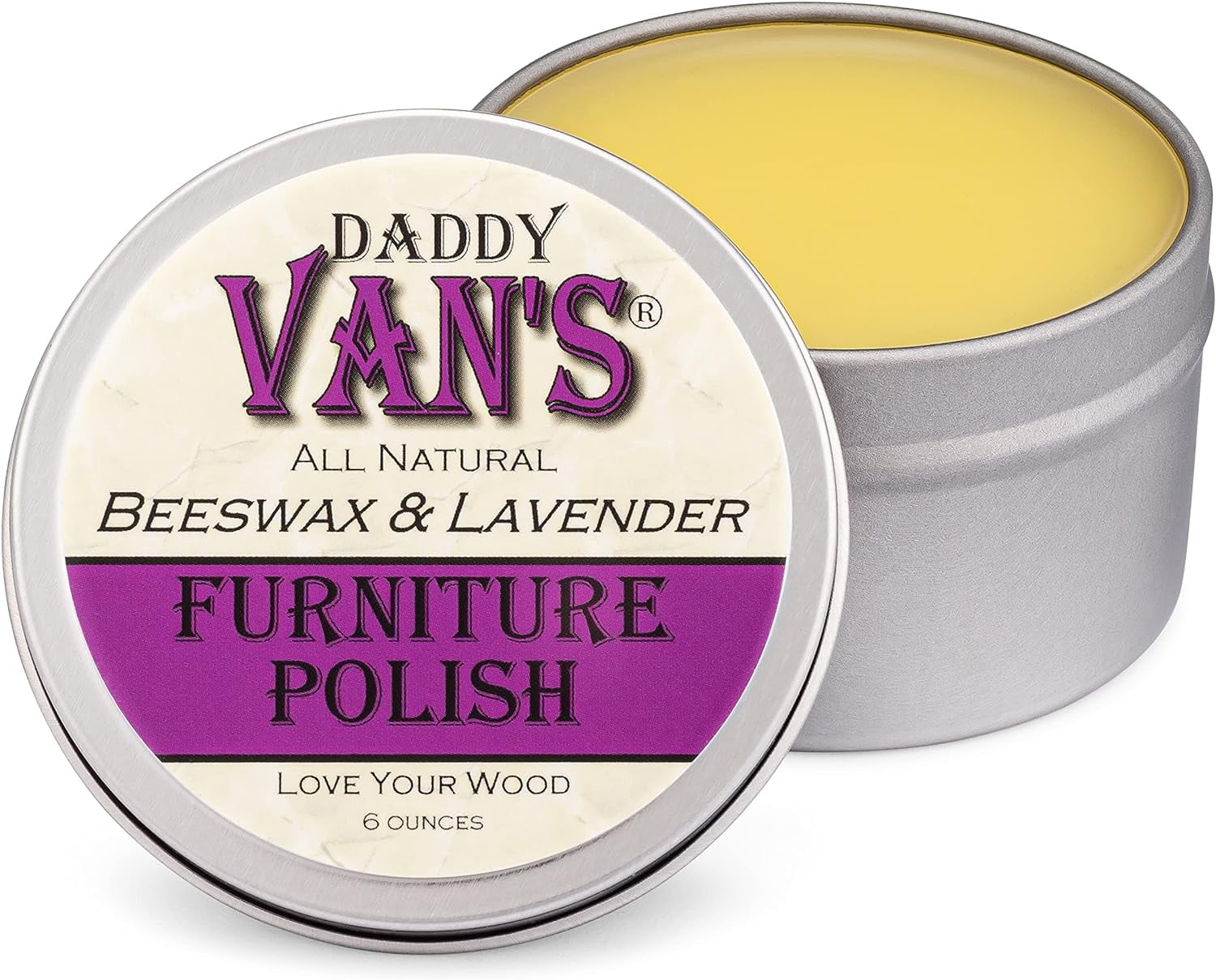 All Natural Beeswax & Lavender Furniture Polish - Chemical-Free, Non-Toxic Wood Conditioner Scented with Pure Lavender Essential Oil