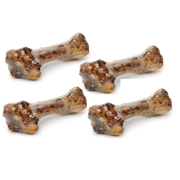 All Natural Buffalo Shoulder 12 Inch Big Dog Bones Meaty Dental Chew Health (4 Bones)