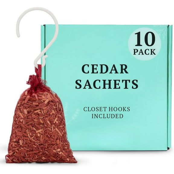 All Natural Cedar and Lavender Sachet (20 Pack) with Hanger Hooks