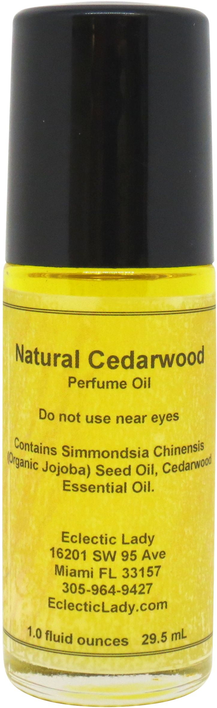 All Natural Cedarwood Perfume Oil, 1.0 Oz Portable Roll-On Fragrance
