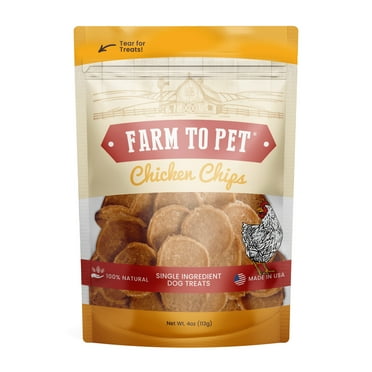 Farm To Pet Chicken Chips Crunchy Training Treats for Dogs, 4oz