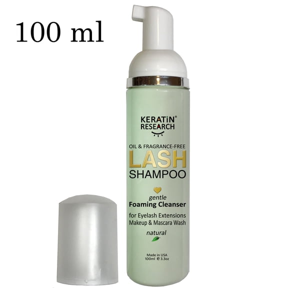 All Natural Eyelid & Eyelash Extension Natural Foaming Shampoo Cleanser. Oil-Free Fragrance-free Wash for Extensions and Natural Lashes Paraben & Sulfate Free Safe Makeup & Mascara wash 100ml