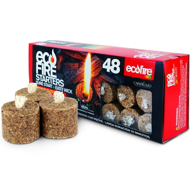 All Natural Fire Starters Charcoal Grill Lighter Fire Starter Cubes 20 Min Burn Time 48 Ct