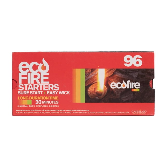 All Natural Fire Starters, Charcoal Grill Lighter, Fire Starter Cubes, 20 Min Burn Time, 96 Ct