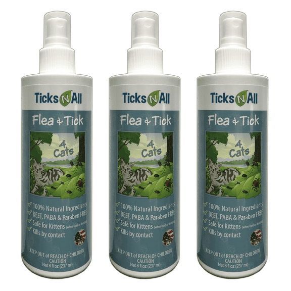 All Natural Flea & Tick 4 Cats Spray 8oz (3 pack)