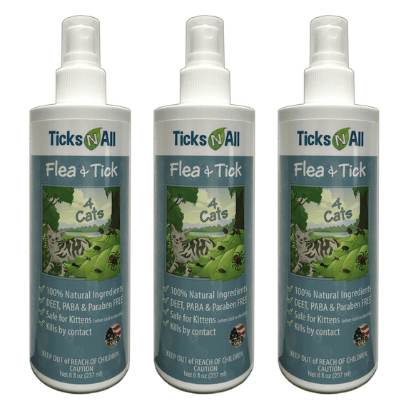 All Natural Flea & Tick 4 Cats Spray 8oz (3 pack)