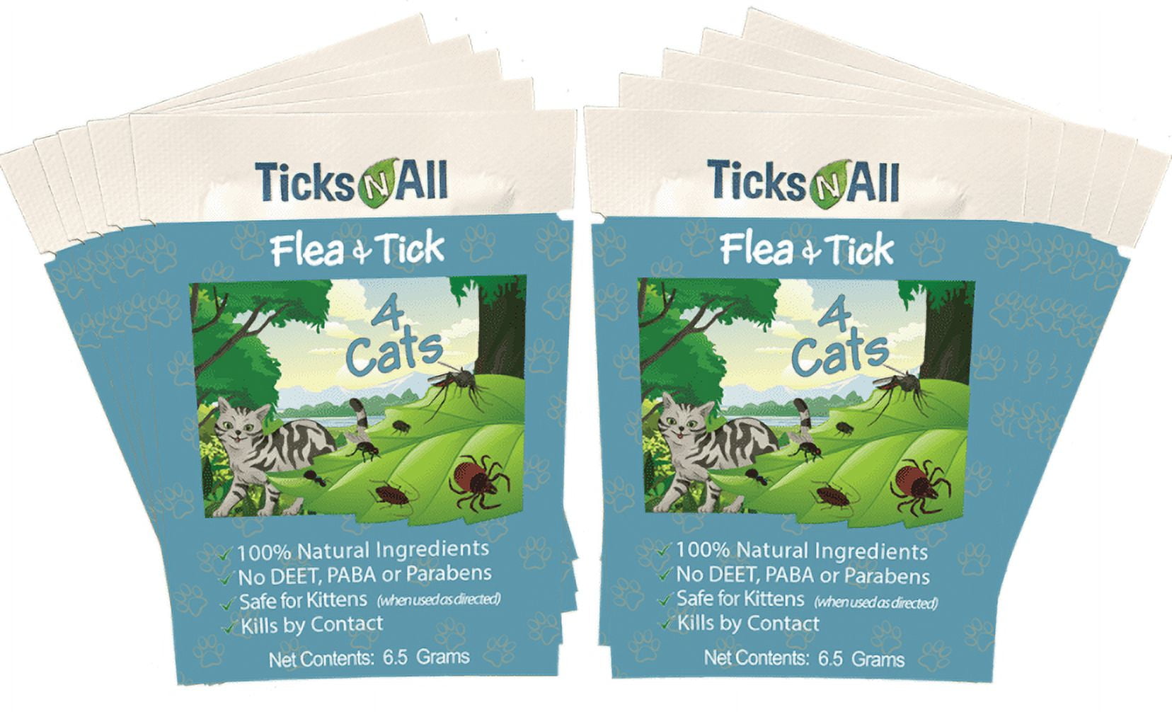 All Natural Flea and Tick Wipes 4 Cats 10 count