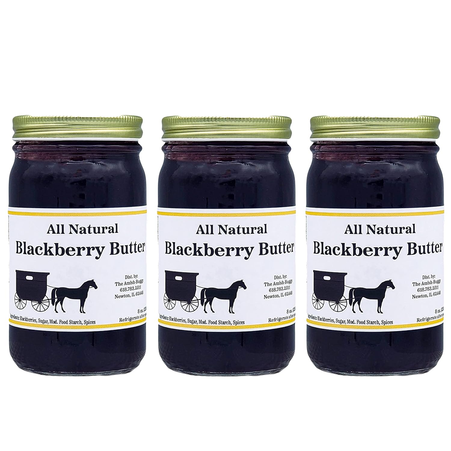 All Natural Fruit Butters 8 Oz. (Blackberry (3 Jars))