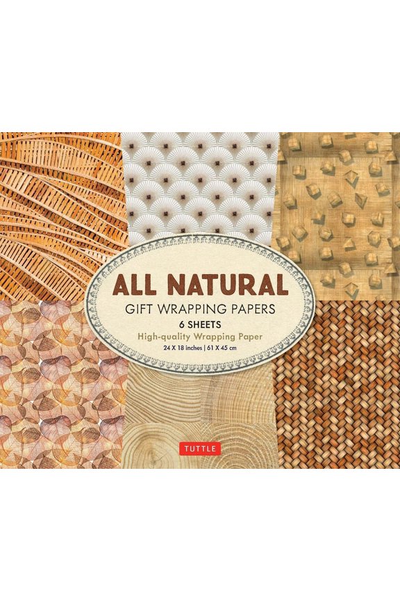 All Natural Gift Wrapping Papers 6 Sheets: 24 X 18 Inch (61 X 45 CM) Wrapping Paper (Other)