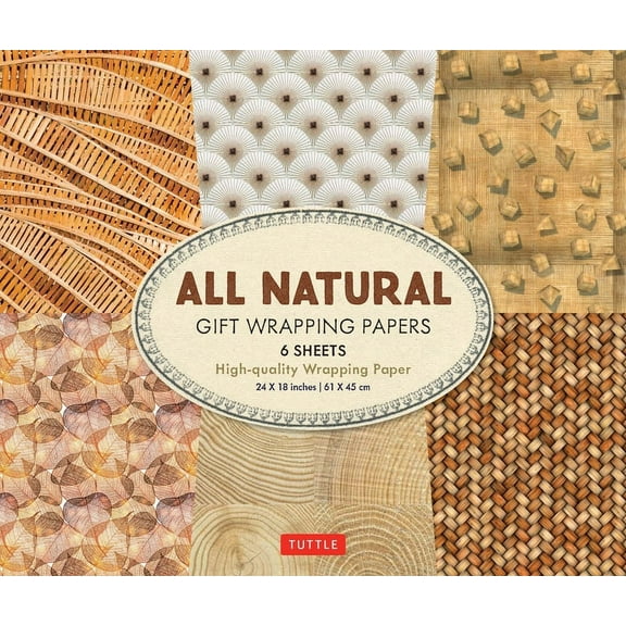 All Natural Gift Wrapping Papers 6 Sheets: 24 X 18 Inch (61 X 45 CM) Wrapping Paper (Other)